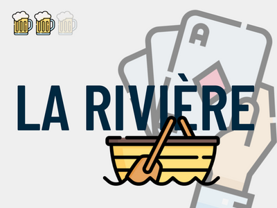 La rivière jeu d'alcool avec cartes