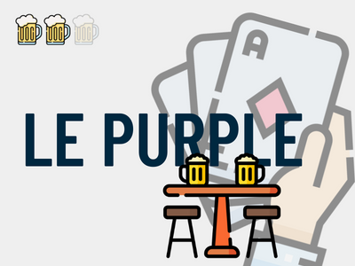 Le Purple Jeu d'alcool avec cartes